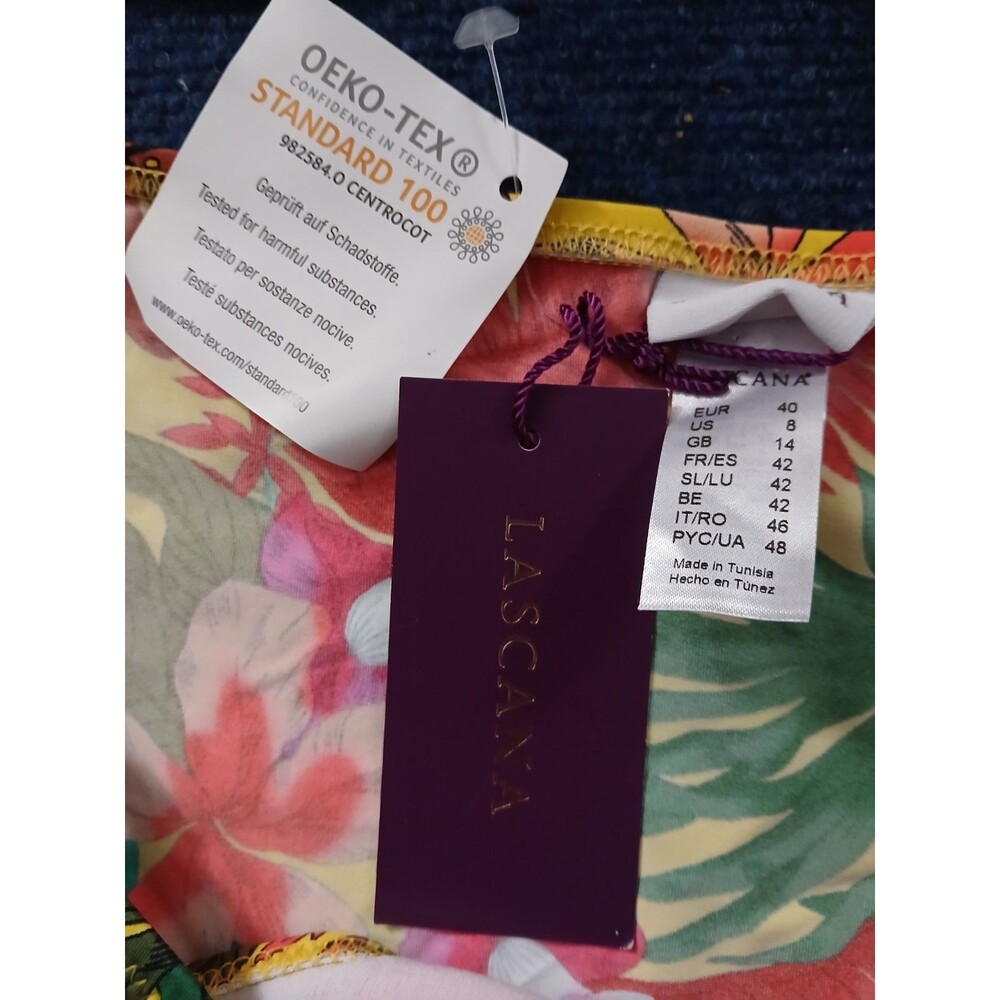 Lascana Yellow Tropical Bikini Set 36C /8 NWT - Picture 5 of 6